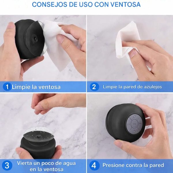 Parlante Bluetooth Para Usar En Ducha Baño Musica Auto Mf