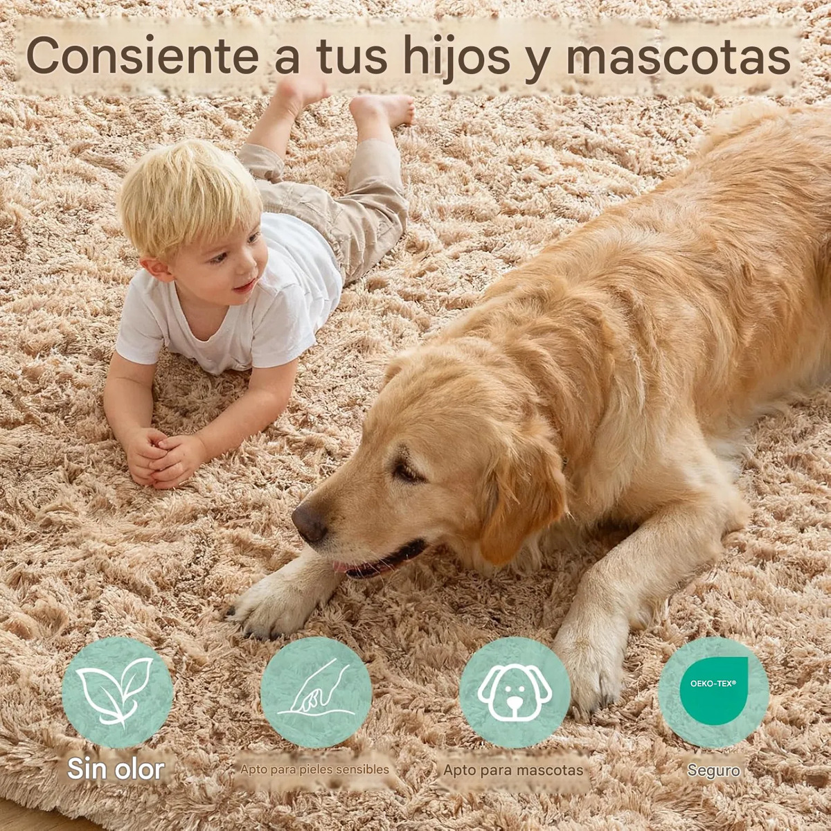 Alfombra Peluda Suave Antideslizante 1,5 X 2 M Elegante Baño: imagen 8
