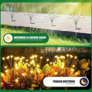 Luces Solares De Luciérnaga Impermeables Con 6 Led Jardín: imagen 9