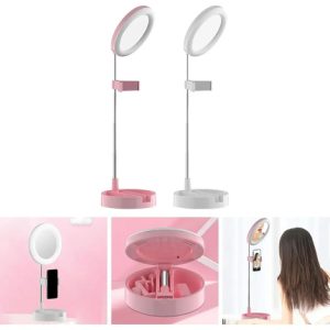 Espejo Plegable Doble Luz Led Usb/pilas Para Maquillaje: imagen 9