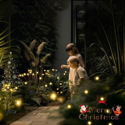 Luces Solares De Luciérnaga Impermeables Con 6 Led Jardín
