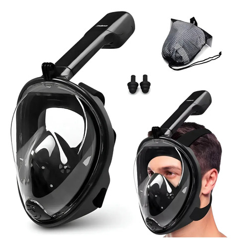 Mascara De Buceo Profesional Snorkel Cubre Cara Completa (C)