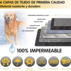 Protector De Asiento Trasero Auto Para Mascota Impermeable: imagen 2