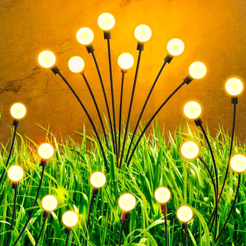 Luces Solares De Luciérnaga Impermeables Con 6 Led Jardín