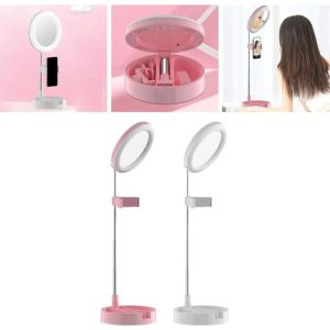 Espejo Plegable Doble Luz Led Usb/pilas Para Maquillaje: imagen 8