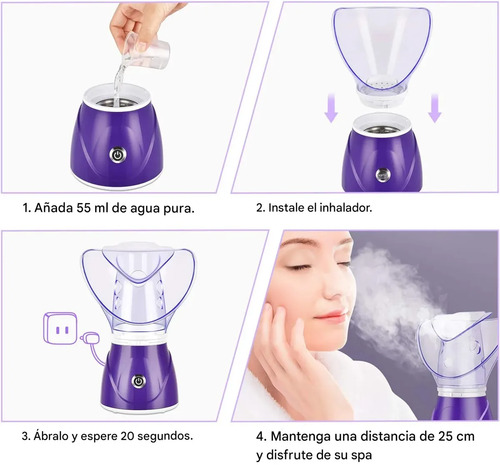 Vaporizador Facial Térmico Profesional | Limpieza Profunda De Poros, Acné Y Puntos Negros | Everest Función Aromaterapia Y Descongestivo | Apagado Automático | Piel Joven Y Sana