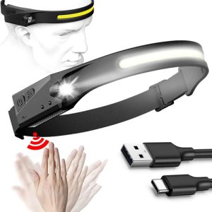 Linterna Frontal Luz Led Camping De Cabeza Para Minero Ultraligera Y Cómoda Alta Calidad Unilamp Blanco Negro: imagen 2