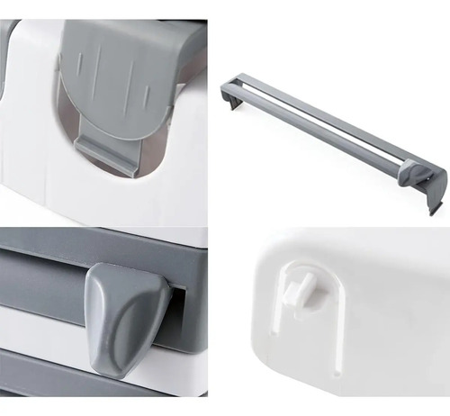 Porta Rollo 3 En 1 De Pared Para Cocina, Soporte Colgante Para Papel, Everest, Film Y Aluminio, Con Cortadores Integrados Y Organizador, Alta Calidad