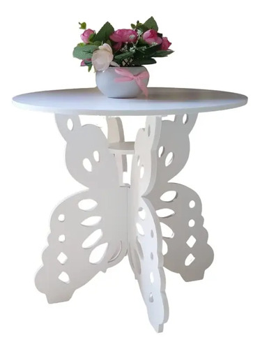 Mesa De Centro Redonda Con Diseño De Mariposas Moderna Deco