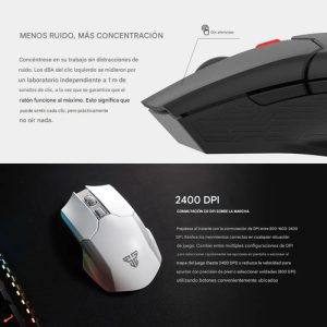 Mouse Gamer Inalámbrico Wg11 6 Botones, Everest, 2.4ghz, Rgb, Batería Recargable, Alta Calidad Negro: imagen 4