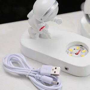 Lámpara Veladora Astronauta Luz Led Lampara De Noche Vidrio: imagen 6