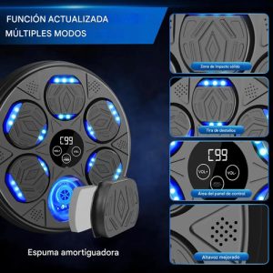 Máquina De Boxeo Para Niños Bt Negra Con Luz Y Sonido, Everest, Registra Hasta 5 Golpes Y 7 Niveles De Dificultad, Ideal Para Ejercitarse, Jugar Y Mejorar La Coordinación Divirtiéndose En Casa Negro: imagen 2