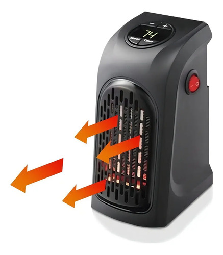 Caloventor Portátil Black Mount 400w Mini Calefactor Eléctrico Negro
