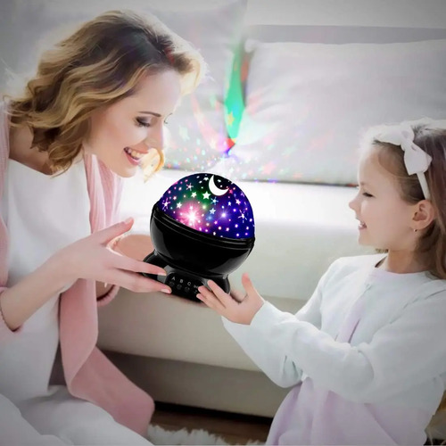 Veladora Proyector De Estrellas Con Rotacion Regalo Noche