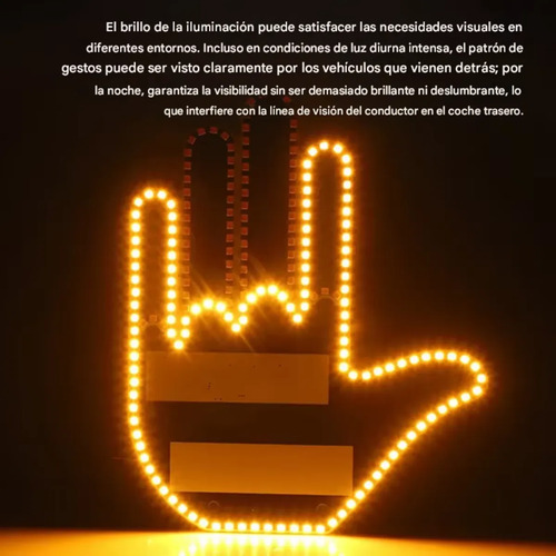 Luz Led Para Auto En Forma De Dedo Con Control Gesto De Mano