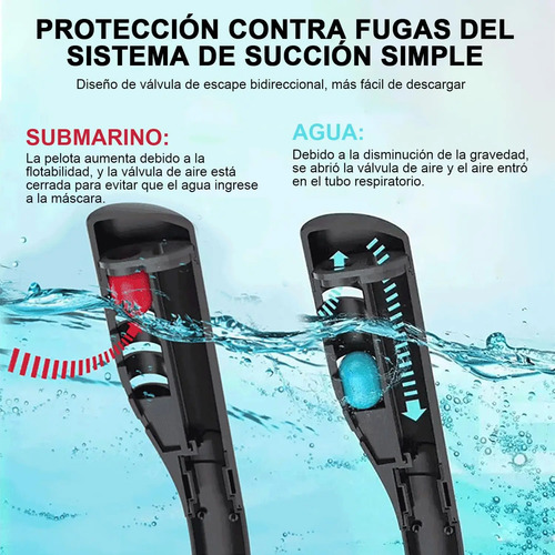 Mascara De Buceo Profesional Snorkel Cubre Cara Completa (C)