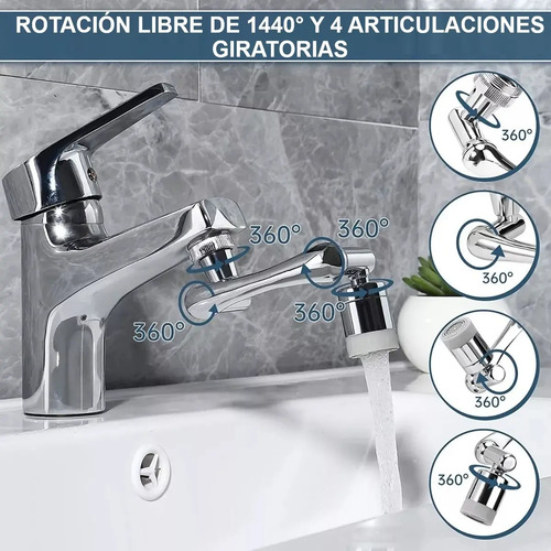 Puntero Difusor Para Canilla, Con 2 Funciones, Cocina O Baño