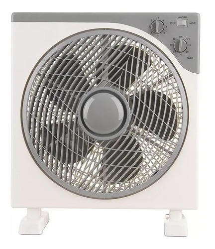 Turbo Ventilador Cuadrado Con Temporizador, Black Mount, Rejilla De Seguridad Y 3 Velocidades, Potente, Silencioso, Alta Calidad