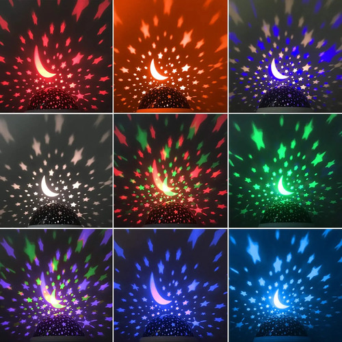 Veladora Proyector De Estrellas Con Rotacion Regalo Noche