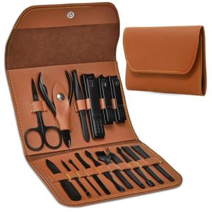 Set Manicura Y Pedicura Profesional 16 Piezas Con Estuche Compacto, Everest, 1 Unidad | Línea Cortauñas, Tijeras Y Accesorios Para Manos, Pies Y Facial (C): imagen 1