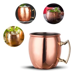 Taza Mug De 500 Ml Elegancia Y Funcionalidad En Cada Sorbo Color Cobre Cromado: imagen 1