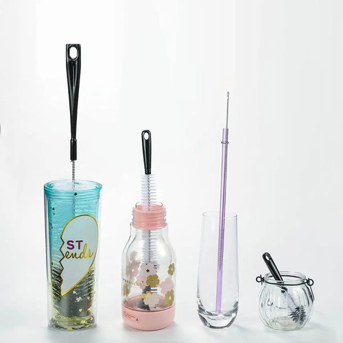Cepillo De Limpieza Nylon Para Botellas O Vasos Set X 5 Pcs