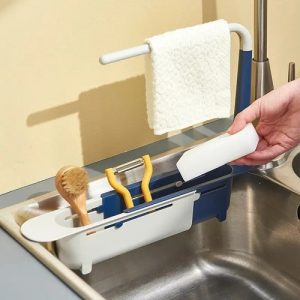 Escurridor Telescópico Para Fregadero, Soporte Para Esponja: imagen 5