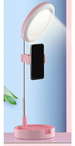 Espejo Plegable Doble Luz Led Usb/pilas Para Maquillaje