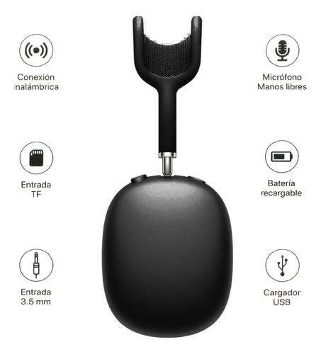 Auriculares Vincha Bluetooth Inalámbricos Tipo C Con Estuche