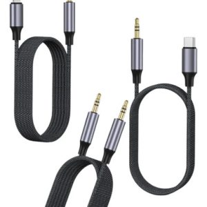 Cable De Audio 3.5mm Bm31 1mt Trenzado/metalico Foneng (C): imagen 3