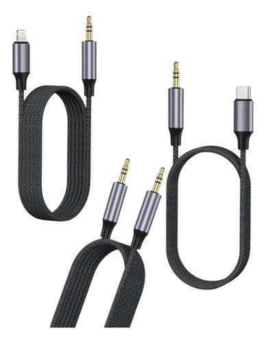 Cable De Audio 3.5mm Bm31 1mt Trenzado/metalico Foneng (C)