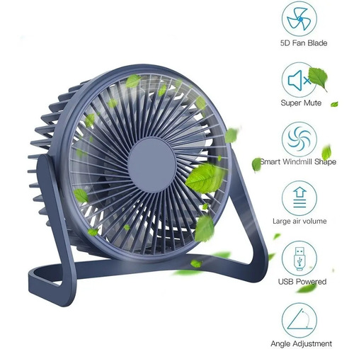 Ventilador Skyfan Desk Goldtech De Escritorio Cableado Usb