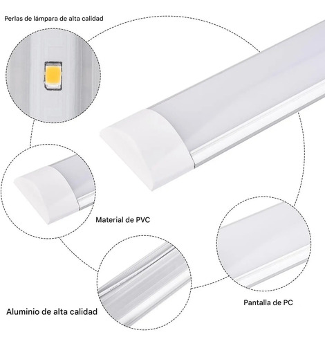 Tubo Led De 30cm Con Artefacto Integrado