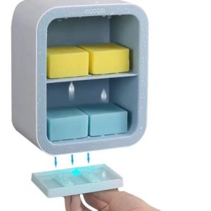 Jabonera Doble Piso Para Pared Con Drenaje Estante Para Baño: imagen 1