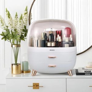 Organizador Cosméticos Plástico Acrílico 5 Compartimentos Blanco: imagen 4