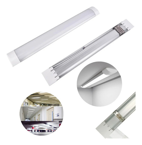Tubo Led De 90cm Con Artefacto Integrado