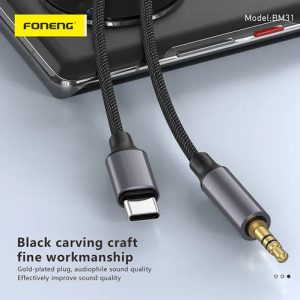 Cable De Audio 3.5mm Bm31 1mt Trenzado/metalico Foneng (C): imagen 8