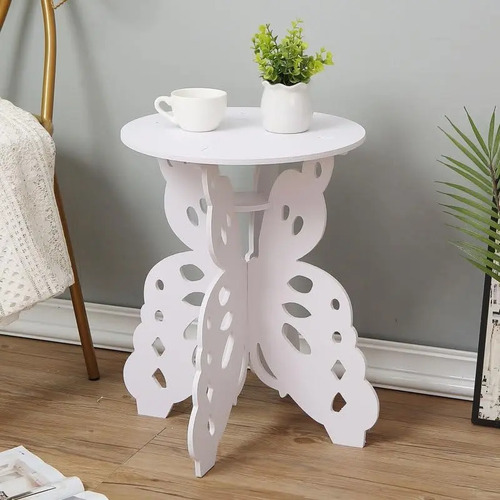 Mesa De Centro Redonda Con Diseño De Mariposas Moderna Deco