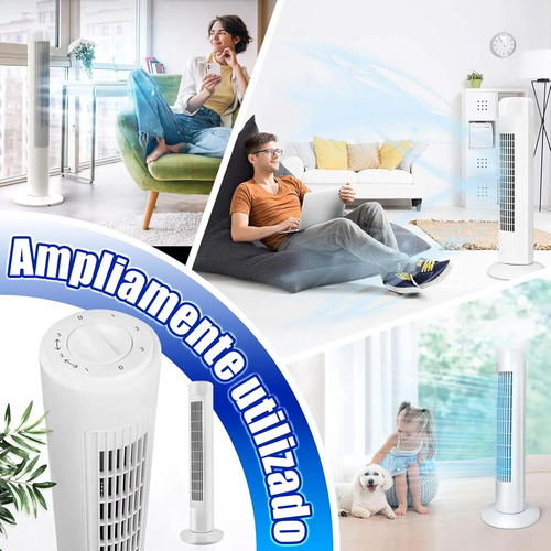Ventilador De Torre Circulador Oscilante Portátil Silencioso