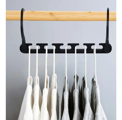 Set 2 Uni Organizador De Perchas De Plástico 5 En 1 Ropa (C)