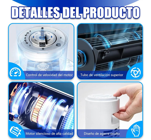 Ventilador De Torre Circulador Oscilante Portátil Silencioso