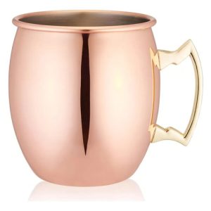 Taza Mug De 500 Ml Elegancia Y Funcionalidad En Cada Sorbo Color Cobre Cromado: imagen 2