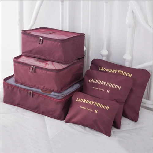 Set Organizador De Valija Para Viajes Impermeable X 6 Piezas