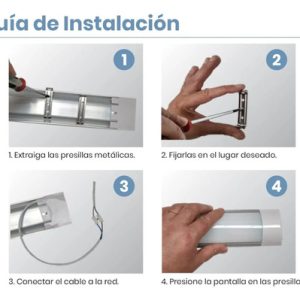 Tubo Led De 60cm Con Artefacto Integrado: imagen 8