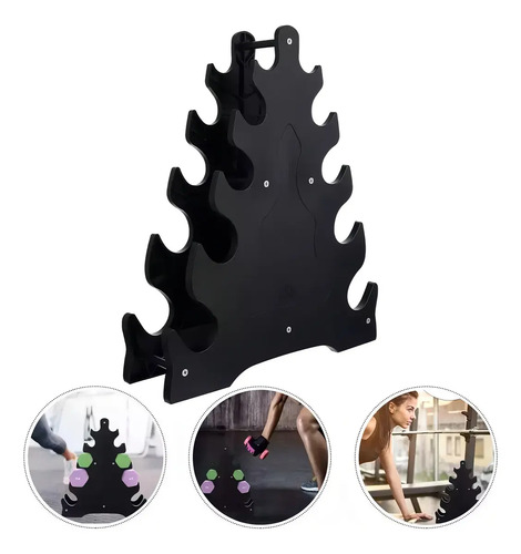 Soporte Para Mancuernas De Suelo Resistente Maquinas Fitness Color Negro
