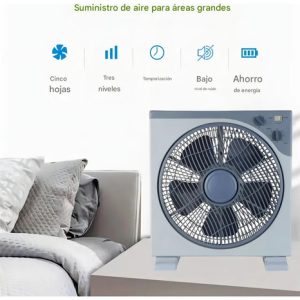 Turbo Ventilador Cuadrado Con Temporizador, Black Mount, Rejilla De Seguridad Y 3 Velocidades, Potente, Silencioso, Alta Calidad: imagen 5