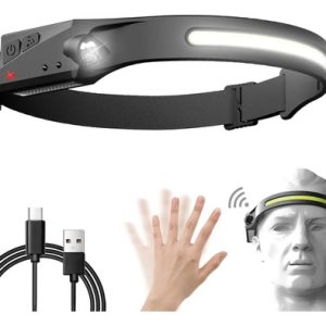 Linterna Frontal Luz Led Camping De Cabeza Para Minero Ultraligera Y Cómoda Alta Calidad Unilamp Blanco Negro: imagen 5