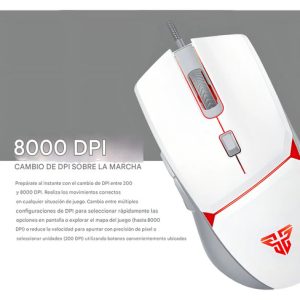 Mouse Gamer Vx7 Space, Iluminación Led, Everest, Ergonómico, Preciso, Ideal Para Juegos Y Esports, Alta Calidad Blanco: imagen 6