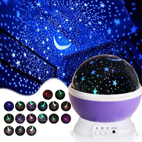 Veladora Proyector De Estrellas Con Rotacion Regalo Noche