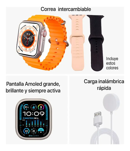 Reloj Smartwatch Vq-sm06 Amoled Ip65 Bluetooth 5.3 Ip65